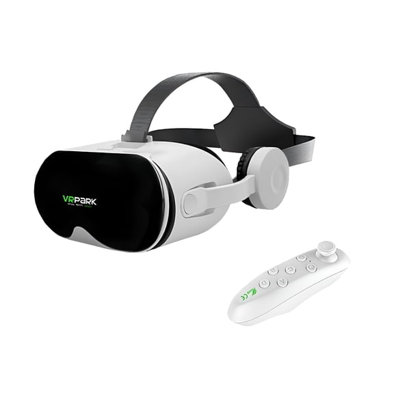 GJX 2Nd Gen All-In-One VR Headset - HD Virtual Reality Glasses with Wireless Gaming Headphones