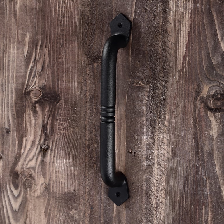 Black Iron Sliding Barn Door Handle - 1 Pack, Rustic Style For Doors & Furniture