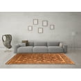 thumbnail image 3 of Ahgly Company Indoor Square Oriental Orange Industrial Area Rugs, 4' Square, 3 of 4