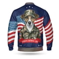 thumbnail image 2 of Happy Father's Day Honoring Veterans Jack Russell Terrier in Army Uniform All Over Print 3D Baseball Jacket Parson Jack Dog Lover Bomber Jacket Softball - 13007, 2 of 6