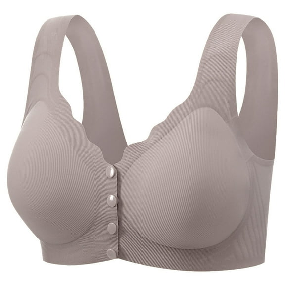 Lenpel Front Closure Bras for Women No Underwire Seamless Full Coverage Supportive Push up Bralettes Soft Comfortable Bras