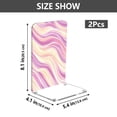 thumbnail image 2 of Acrylic Bookends 2 Pairs Decorative Book Stoppers for Home Office Desk Organizer Pastel Pink Wavy Lines, 2 of 6