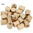 thumbnail image 1 of Tuercas moleteadas con rosca hembra M5, tuercas de inserción roscadas de latón, kit surtido de tuercas soldadas hidráulicamente M5*14*7,310 piezas, 1 of 5
