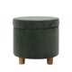 thumbnail image 1 of Otomana de almacenamiento HomePop Home Decor Loden, de terciopelo verde, grande, 1 of 7