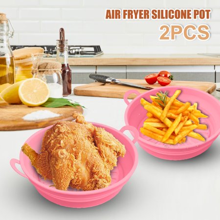 

Jokapy 2Pcs Air Fryer Silicone Pot 7.5 inch Silicone Air Fryer Liner Air Fryer Basket No-Stick Air Fryer Pan for Air Fryer Oven Microwave