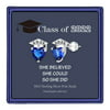AUNOOL Graduation Gifts for Her Earrings S925 Sterling Silver Post CZ Heart 2022 Initial Stud Earrings Hypoallergenic Earrings