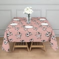 thumbnail image 3 of Pink Cow Happy Pattern Square Tablecloth,Waterproof Square Table Cover,Wipeable Spillproof Washable Table Cover for Home Kitchen Party Decor 42"X42"(107x107cm), 3 of 6
