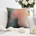 thumbnail image 3 of Watercolor Orange Black Throw Pillow Covers 16"x16", Set Of 2, Linen Study Sofa Cushion Cover Indoor Living Room Home Decor, 3 of 7