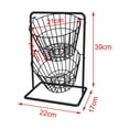 thumbnail image 7 of Detachable Metal Wire Basket, Bread Snacks Vegetable Fruit Basket Bowl Stand, Heavy Duty Wire Organizer for Countertop Black 2 Tier, 7 of 7