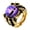 Purple gemstone gold, variant on Men's Stainless Steel Gothic Punk Round Eye Gemstone Ring Biker Crystal for Mens Party Gifts Purple Gemstones Silver Size 8