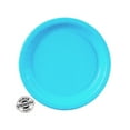 thumbnail image 2 of BirthdayExpress Bright Blue 7" Paper Plate 8ct., 2 of 2