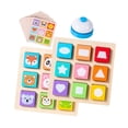 thumbnail image 4 of Juego de mesa a juego de colores con formas, juguetes educativos preescolares, rompecabezas con tarjetas de campana para regalo de niños pequeños, 4 of 7