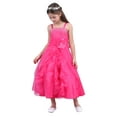 thumbnail image 4 of iiniim Kids Girls Spaghetti Straps Rhinestone Bodice Bowknot Back Ruffle Hem Dress Wedding Flower Girl Dress, 4 of 7