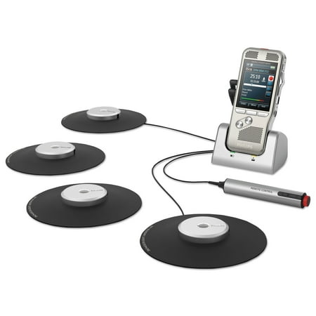 6000 Capability Kit - Pocket Memo 6000 Digital Recorder, Meeting Kit, 2GB, Silver