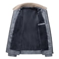 thumbnail image 4 of guisaled Fleece Lined Jacket for Men Outdoor Casual Fleece Winter Jackets Big and Tall Full Zip Trucker Military Warm Coat wiht Pockets, 4 of 6