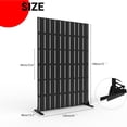 thumbnail image 4 of Home Metal Privacy Screen 72" H x 47" W, Outdoor Privacy Screens and Panels, Freestanding Decorative Fence for Patio Lawn Garden Deck Balcony, Outdoor Divider with Stand, 4 of 7