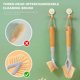 thumbnail image 4 of Dish Brush Set 3 in 1 Cleaning Brush Set with 2 Interchangble Brush Heads Bamboo Handle Bottle Brush, 4 of 4