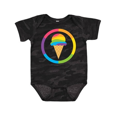 

Inktastic Rainbow Ice Cream Gift Baby Boy or Baby Girl Bodysuit