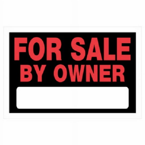 Hillman 839930 8" x 12" Weatherproof Plastic For Sale By Owner Sign - Quantity of 12