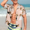 thumbnail image 5 of Lsque Beagle Dog On Brown pattern Hawaiian Shirt for Men, Unisex Summer Beach Casual Short Sleeve Button Down Shirts-Medium, 5 of 9