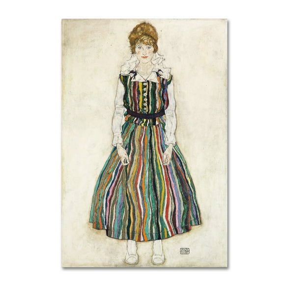 Egon Schiele 'The Artists Wife' Canvas Art