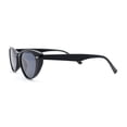 thumbnail image 3 of Womens Retro Hipster Keyhole Bridge Cat Eye Plastic Sunglasses All Black, 3 of 4