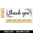 thumbnail image 2 of Thank You Rose Details Self-Inking Rubber Stamp Ink Stamper for Business Office - Purple Ink - Large 2-2/4 Inch, 2 of 7