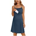 thumbnail image 2 of Roncen Women's Nursing Nightgown Maternity Dress Breastfeeding Gown Full Slips Sleepwear, 2 of 7