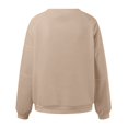 thumbnail image 6 of kamemir Hoodies for Women Crewneck Sweatshirts for Women Cable Knit Sleeve Lightweight Fall and Winter Tops 2025(Beige,S), 6 of 6