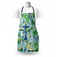 thumbnail image 3 of Carnival Apron, Traditional Items in Colors of Brazil Symbolic, Unisex Kitchen Bib with Adjustable Neck for Cooking Gardening, Adult Size, Fern Green Dark Sky Blue, by Ambesonne, 3 of 4