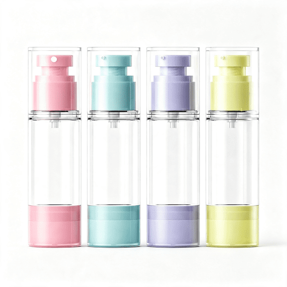 ACDANC 4 Pack Airless Pump Bottles1 Oz Leakproof Travel Bottles with Pump for Toiletriessmall Empty Containers with Lids for Lotion Creams Serum Skin Care Shampoo Cosmetic Moisturizer Dispenser