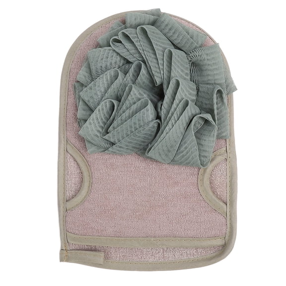 YAHHU Dual‑Sided Shower Washcloth Glove – Exfoliating Cotton & Air‑Bubbled Mesh Towel for Adult Bathing & Drying