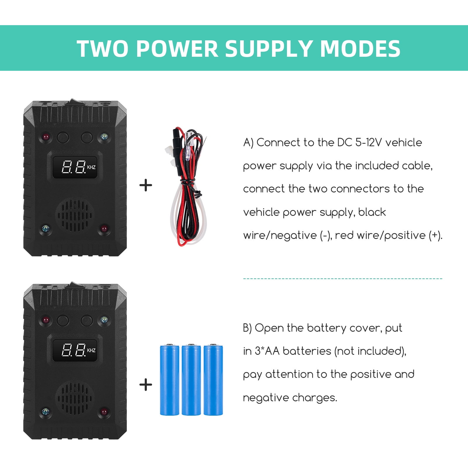 2Pack Ultrasonic Rodent Repellent for Car Engines, Keep Animal Away from Car with Ultrasound and LED Rodent Defense Vehicle Protection