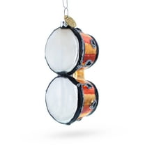 Rhythmic Bongo Drums Glass Christmas Ornament