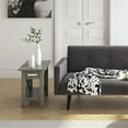 thumbnail image 3 of Simpli Home Table d'Extrémité Étroite en Bois Massif avec Rangement, Style Ferme, Gris, 3 of 7