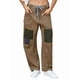 thumbnail image 2 of Pantalones Vaqueros Holgados de para Mujer, de Tiro Bajo, con Parches y Pernera y Bolsillos. Caqui XL, 2 of 8