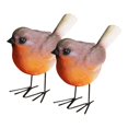 thumbnail image 2 of Figuras de pájaros decorativas, modelos de animales, juguetes en miniatura, estatuas de pájaros, figuras decorativas. Naranja, 2 of 9