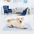 thumbnail image 6 of Dog Cooling Mat for Medium Dogs - Cooling Pad for Dog, Cool Blanket for Dogs Machine Washable, Pet Cool Mat for Indoor, Outdoor, Couches, Crates, Car Seats for Trips (Grey), 6 of 7