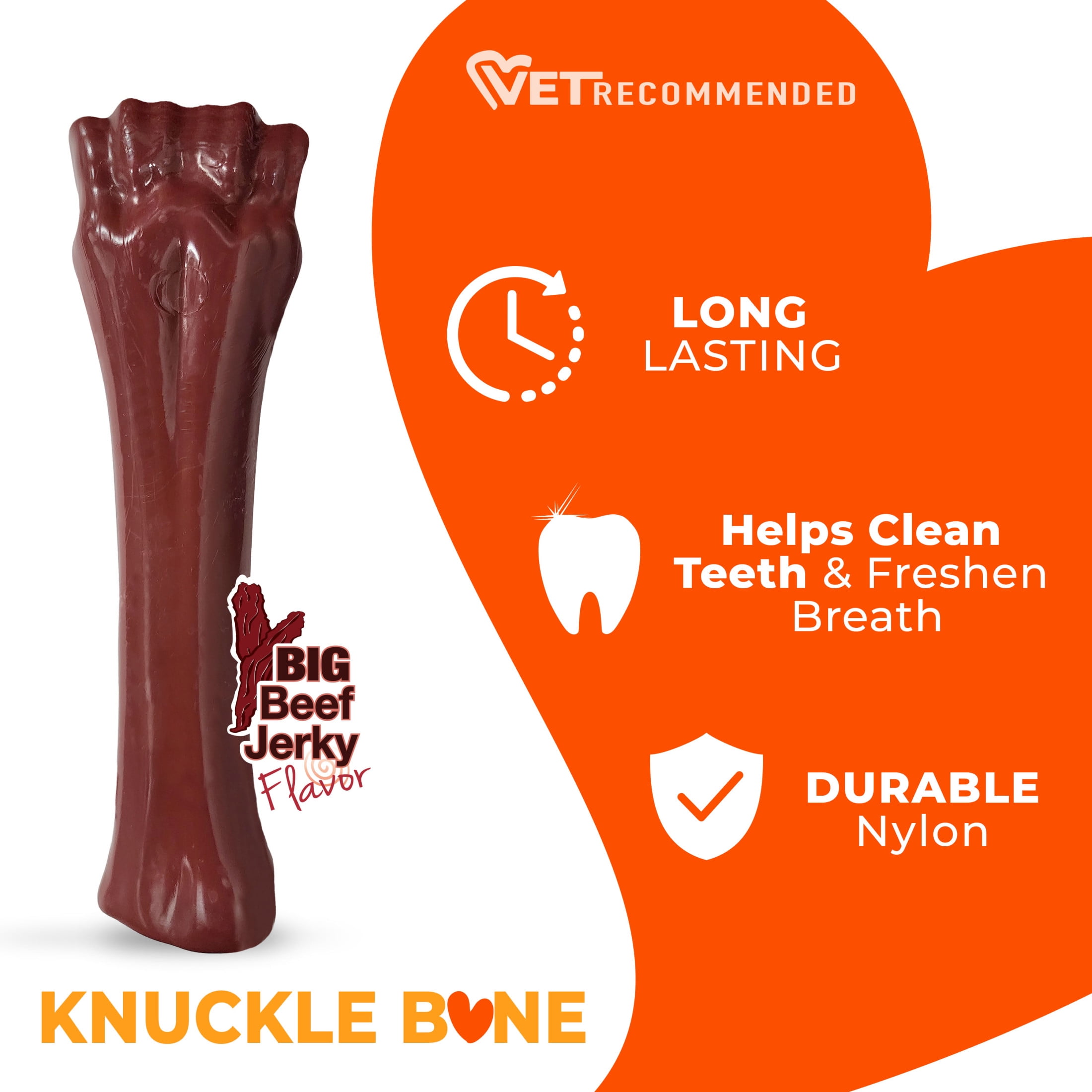 Nylabone Power Chew Knuckle Bone Dog Chew Toy Beef X-Large (1 Count)