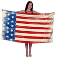 thumbnail image 4 of Herrnalise 4th of July Independence Day American Flag Beach Towel,28"×56" Soft and Quick Dry Large Microfiber Beach Towels Sand Free Beach Towel Travel Outdoor Towels for Adults Kids, 4 of 9