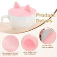 thumbnail image 3 of Uxcell 3 Pack Silicone Cup Lids, 4.5 Inch Mug Cover Seal Cat Ear Silicone Cup Covers Reusable Anti-Dust Airtight Mug Lid for Hot and Cold Drinks Cup Glass Cup Coffee Cup, Pink, 3 of 6