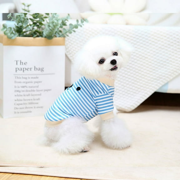 Yidarton Fall/Winter Pet Clothes Small Dog Teddy Bomei Hey Nose Dress Multicolor Dog Clothing Pet Clothes light blue XXL