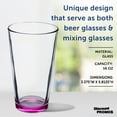 thumbnail image 4 of Beer Glasses 16 oz. Set of 10, Bulk Pack - Pint, Groomsmen gifts, Barware - Pink, 4 of 5