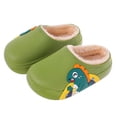 thumbnail image 4 of Fesfesfes Kids Unisex Plush Slippers Closed Toe Warm Fleece Cartoon Dinosaur Home Shoes Toddler Boys Girls Cute Cozy Non-slip Indoor Winter Daily Wear, 4 of 9