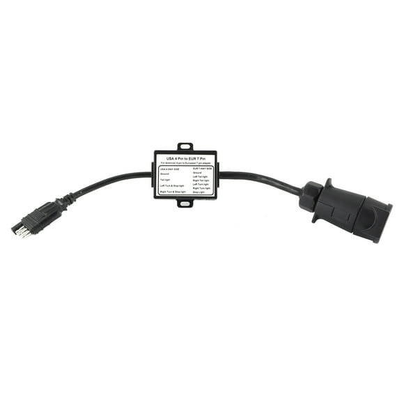 USA 4 Pin to EUR 7 Pin Trailer Connector Adapter