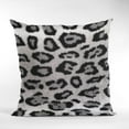 thumbnail image 3 of Plutus Gray Silver Jaguar Animal Faux Fur Luxury Throw Pillow - Double sided 20" x 36" King, 3 of 7