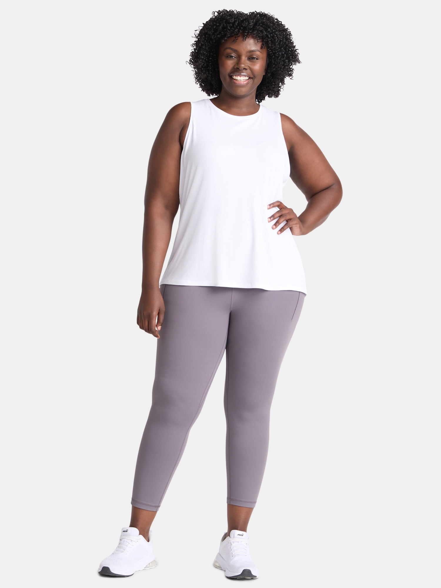 Avia Women's and Women's Plus SoftSculpt High Rise Leggings 25" with Pockets, Sizes XS-4X