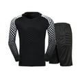 thumbnail image 2 of Sinleey Boy's Soccer Goalie Uniform Foam Pad Jersey Shirt with Shorts Set Football Goalkeeper Outfit Black M, 2 of 2