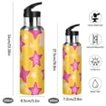 thumbnail image 2 of Yayeee 33oz Insulated Water Bottle Double Wall Stainless Steel with Flip Straw Lid, Large Pink Stars, 2 of 7