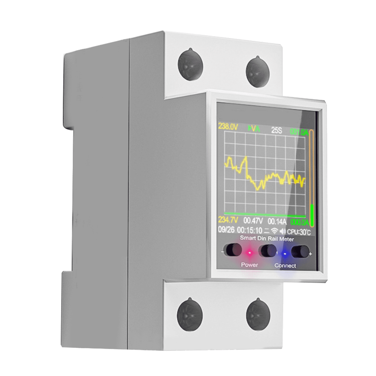 GR2P 100A Smart Electricity Meter Tuya WiFi Din Rail Power  Meter Digital Display Monitor Voltage Curve Ammeter